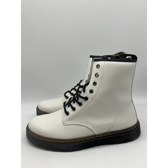 Dr Martens Zavala Boots White Patent Leather Women's Size 10 NEW - Picture 2 of 12